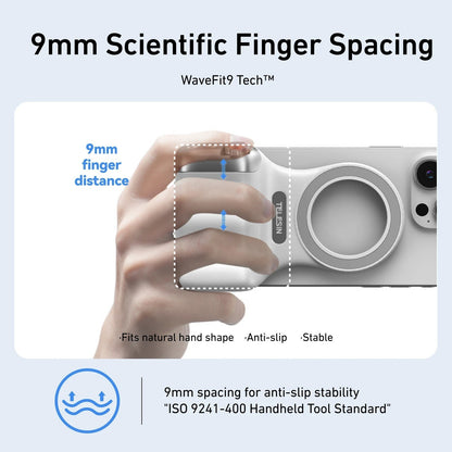 TELESIN Phone Grip – 8X Magnet, Dual Fill Light, 360° Remote