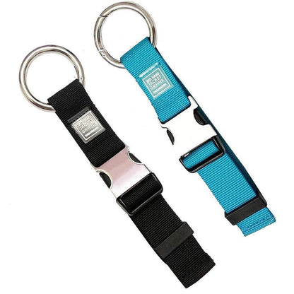 2PCS Add a Bag Luggage Strap Jacket Gripper,Heavy Duty 11 inches, Black/Blue