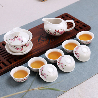 Tea set Include total 10 pcs elegant gaiwan,Beautiful easy teapot kettle teapot