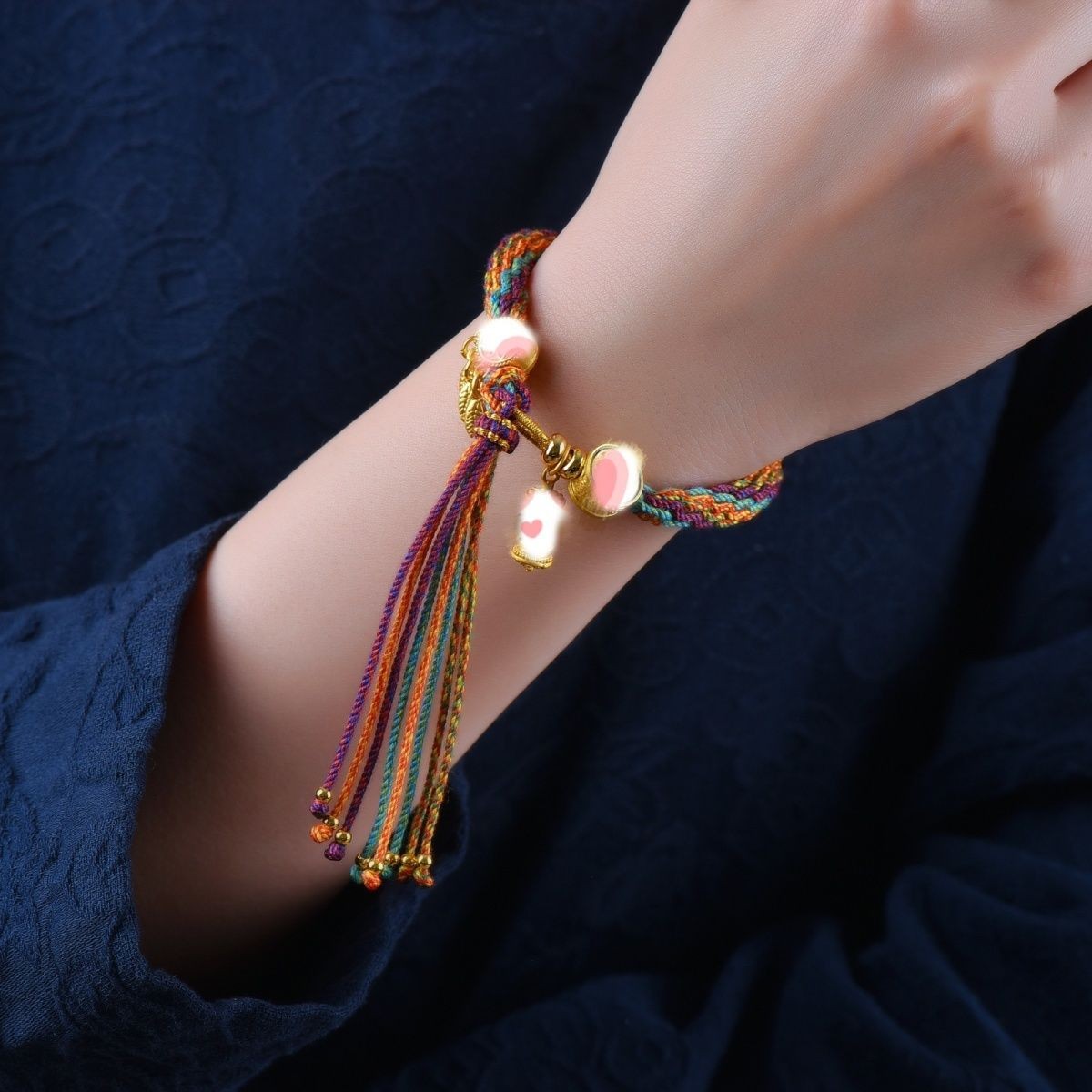 Putuo Mountain Thangka Tibetan Bracelet Five Color Wheel Hui Amulet Bracelet