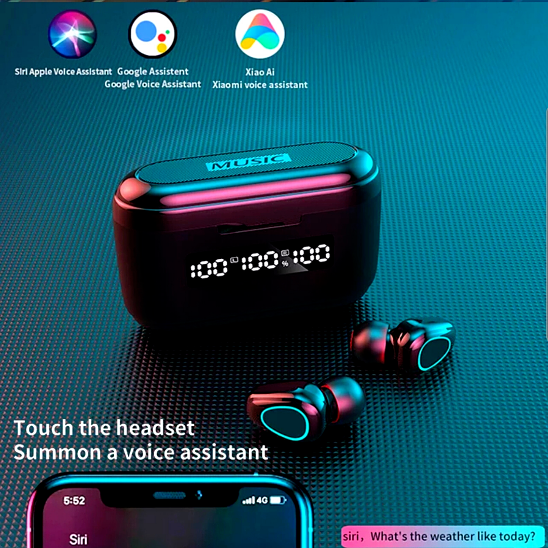 Mini Wireless Earbuds Bluetooth 5.1 Headphones with Charging Case Waterproof