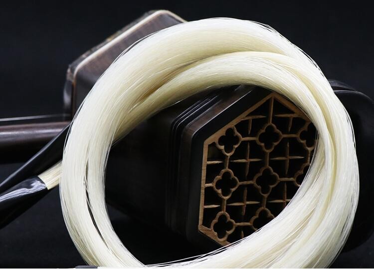 Durable 32'' Natural White Horse Mongolia Tail Violin Viola Cello Erhu Bow Hairs