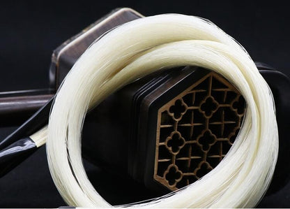 Durable 32'' Natural White Horse Mongolia Tail Violin Viola Cello Erhu Bow Hairs