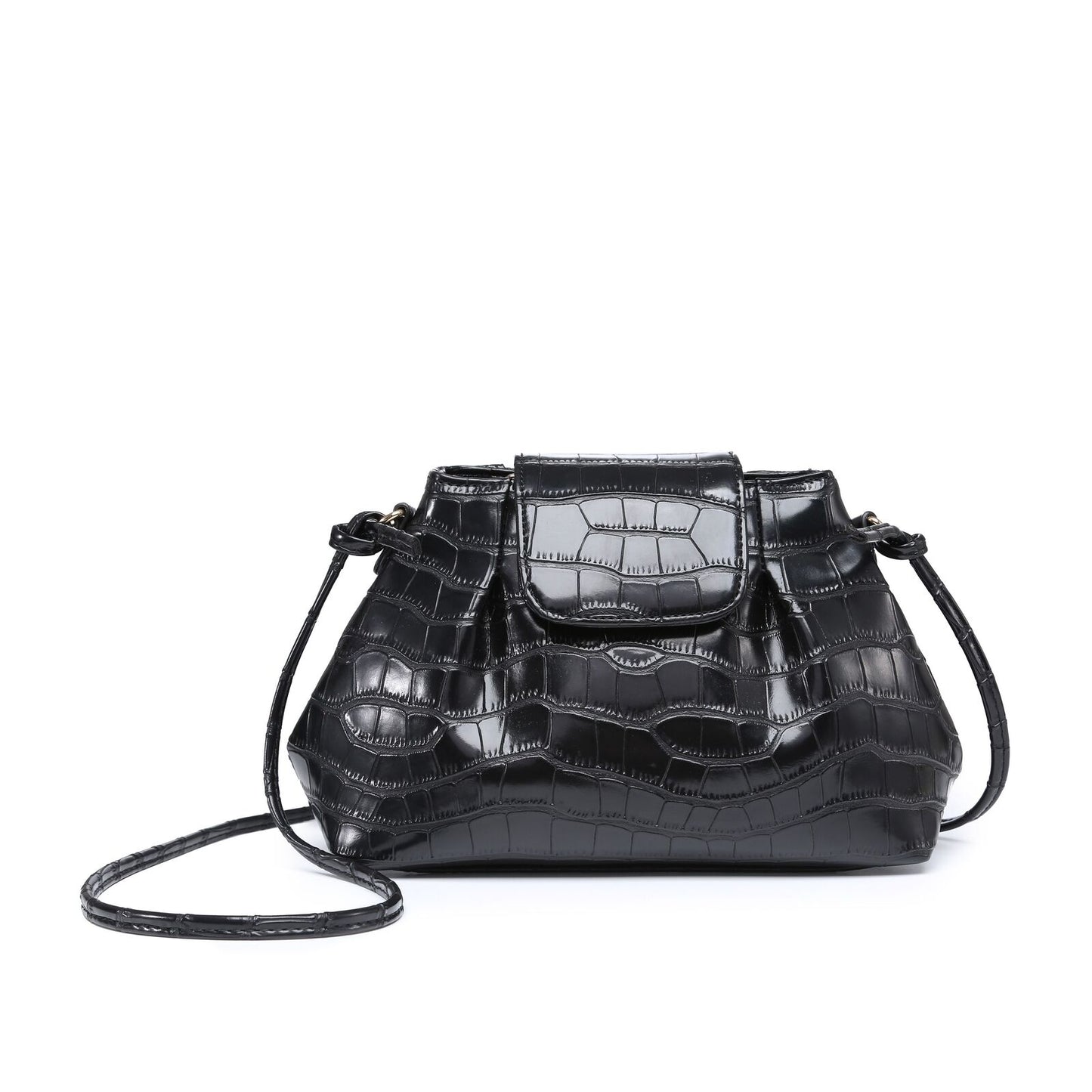 Elegant Handbag Ostrich Pattern Handbag Synthetic Leather Cloud Bag 27*11*17 CM