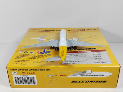 1:400 JC Wings SOUTHERN AIR BOEING B777-200F Passenger Airplane Diecast Model