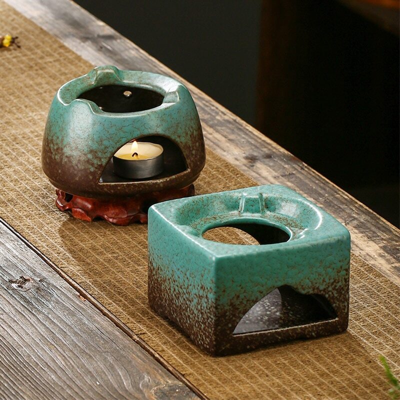 Household Ceramic Candle Holder Tea Fire Stoves Candle Heating Ceramic Teapot