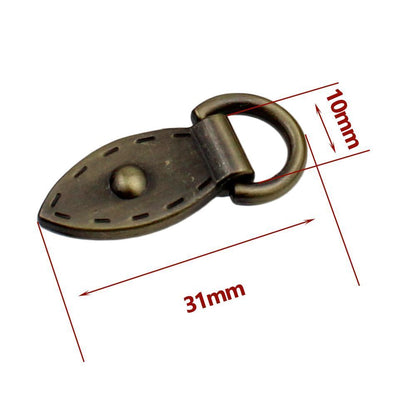 Bag Connector 20Pcs Metal Leaf Shape Leather Craft Anchor D-Ring Buckle W/ Screw