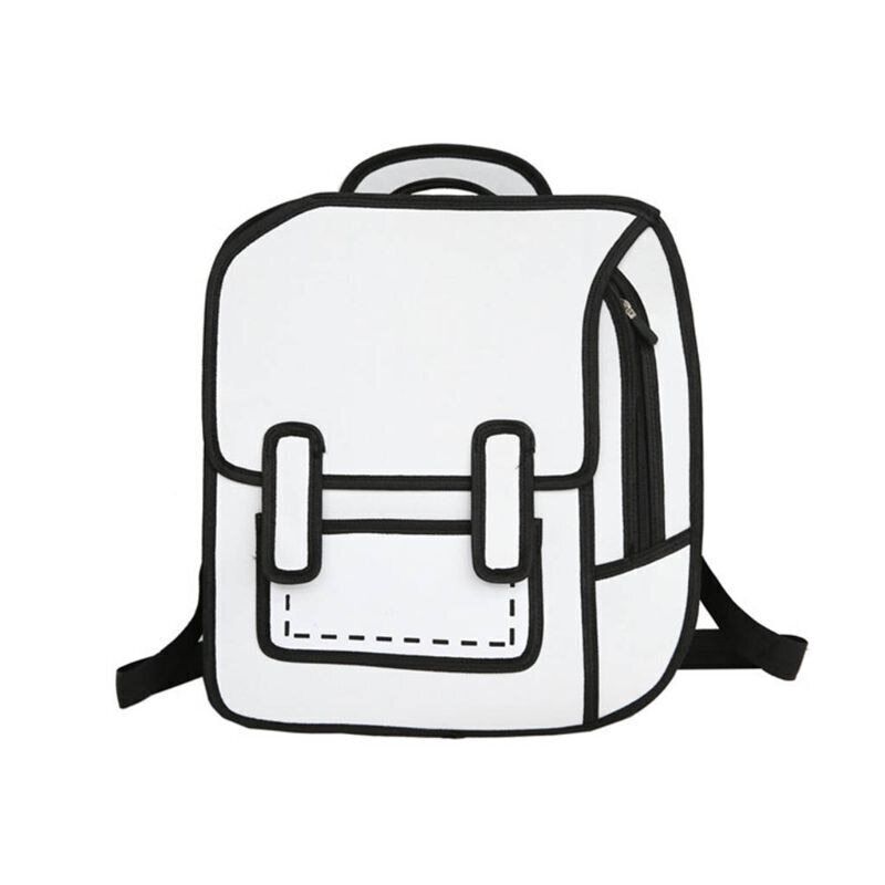 Women Backpack Cartoon School Bag Comic Bookbag Teenager Girls