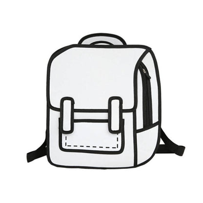 Women Backpack Cartoon School Bag Comic Bookbag Teenager Girls
