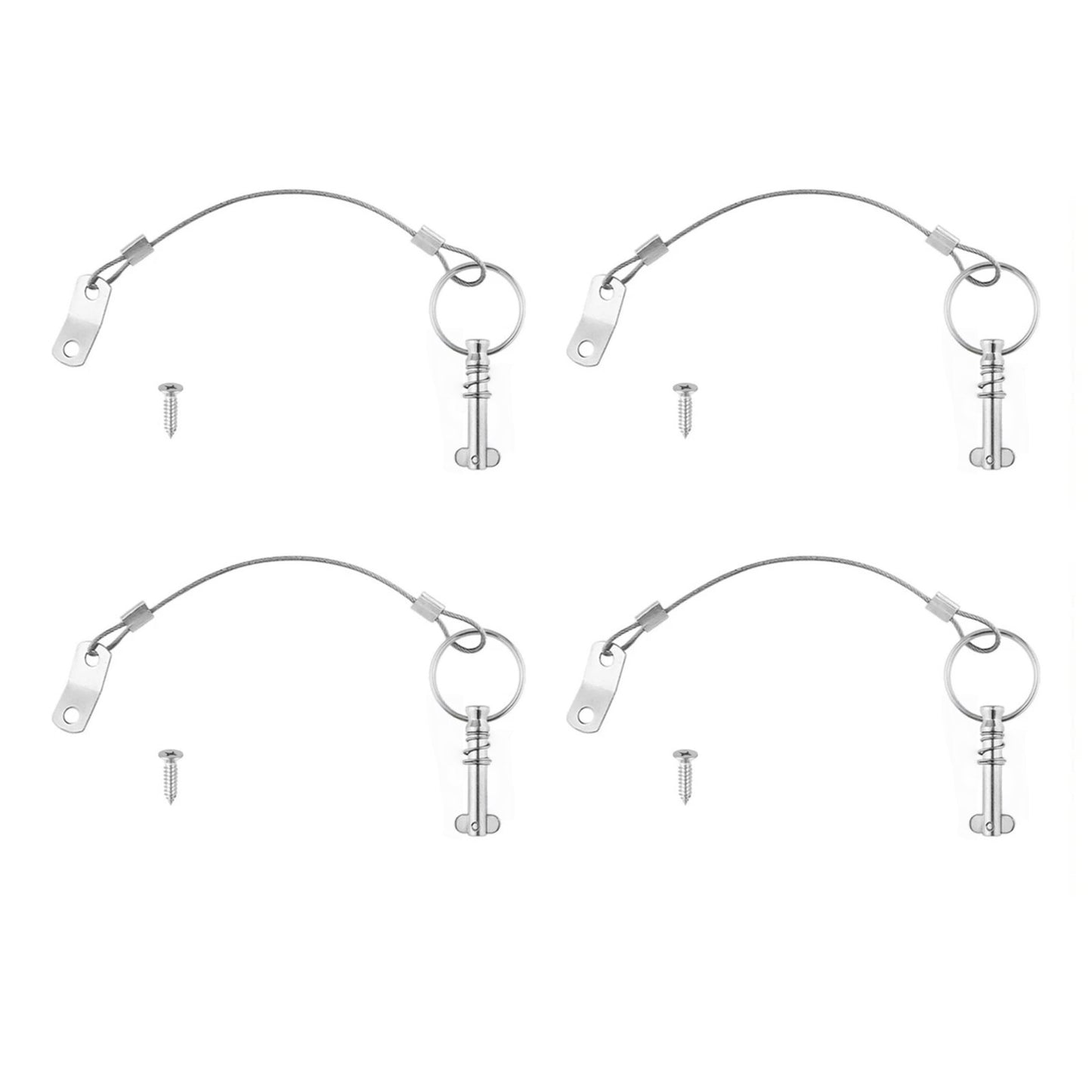 Marine Stainless Steel Quick Release Pin w/Toggle Spring for Boat Tops 4PACK