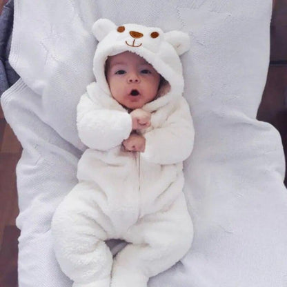 Newborn Baby Romper Jumpsuit Boy Girl Kids Bear Hooded Bodysuit Clothes Outfits