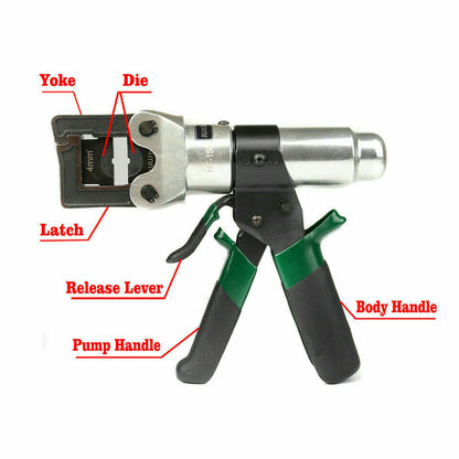 IWISS Hydraulic Hexagon Crimping Tool HT-150 Safety System Inside Crimp 4-150mm2