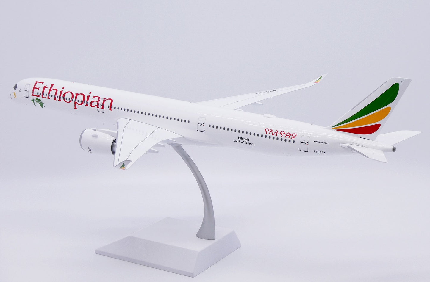 1:200 JC Wings Ethiopian Airlines Airbus A350-1000 Passenger Diecast Plane Model
