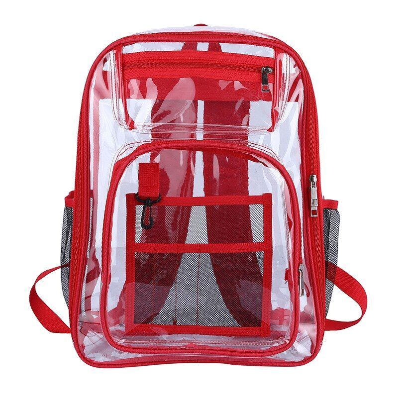 PVC Transparent School Bag Men Through Backpacks Large Backpack Travel Back Bags