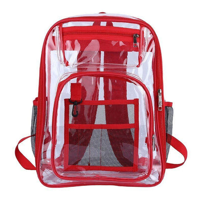 PVC Transparent School Bag Men Through Backpacks Large Backpack Travel Back Bags