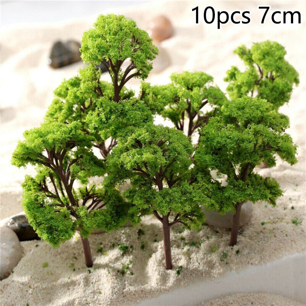 Artificial Miniature Tree 20-70Pcs Plastic Train Scenery Railroad Building Decor