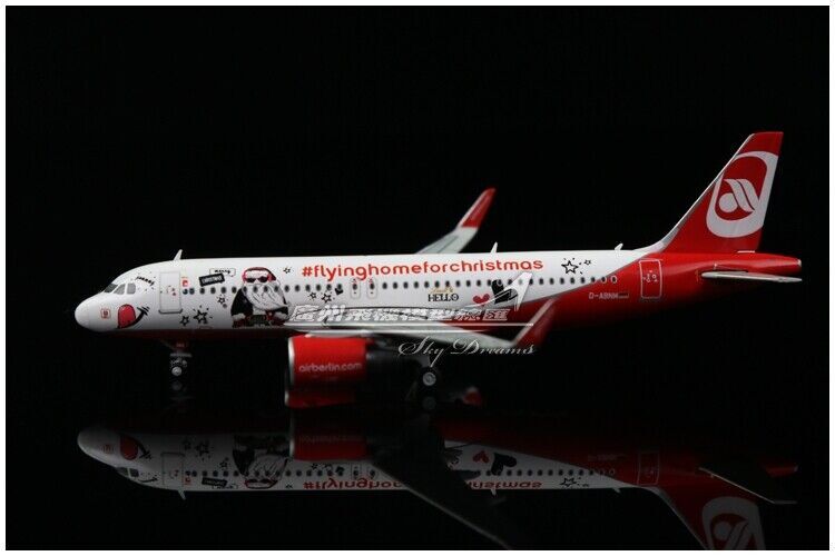 1:400 JC Wings Airberlin AIRBUS A320 Passenger Airplane Diecast Aircraft Model