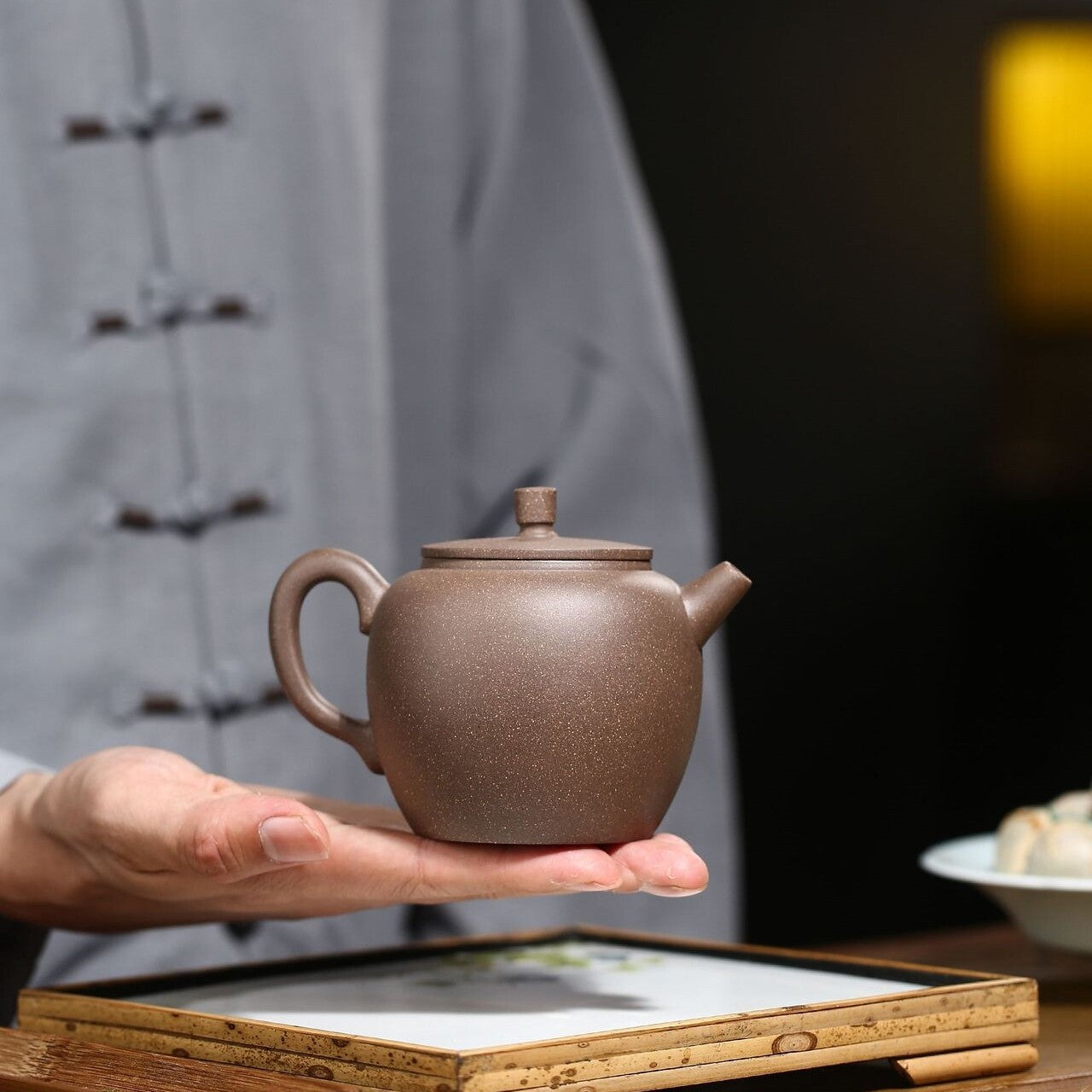 Tea Pot On Sales Chinese Character Carved Handmade Master Pot Yixing Duan Clay