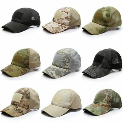 Airsoft Cap Breathable Sun Visor Trucker Hat Mesh Hunting Hiking Spring Tactical