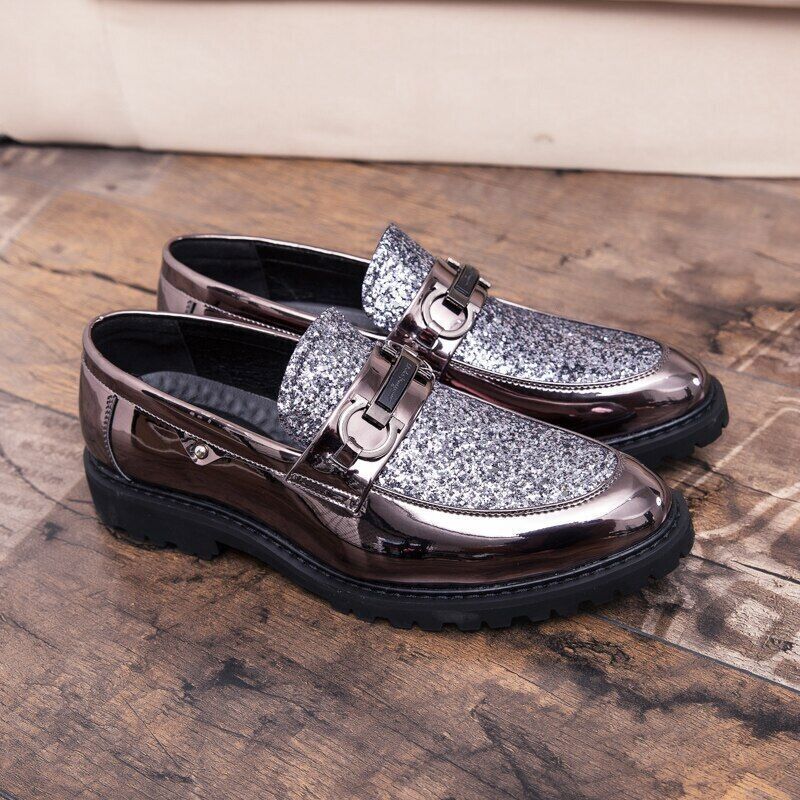Men Shoes Gold Silver Men Casual Shoes Outdoor Slip on Party Club Shoes Men