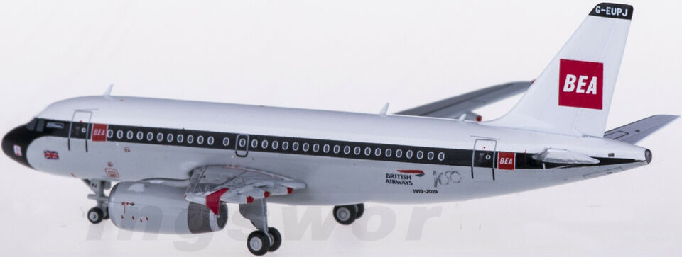 1:400 GeminiJets BEA British Airways AIRBUS A319 Passenger Plane Diecast Model