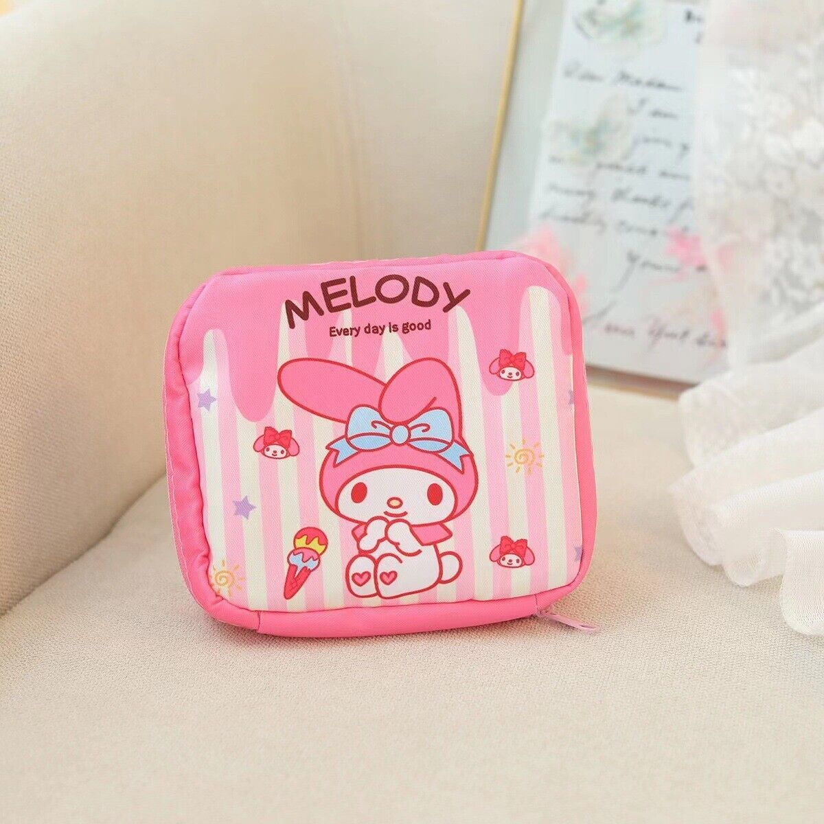 Girls' Portable Cute Jewelry Storage Bag Sanitary Cotton Storage Bag