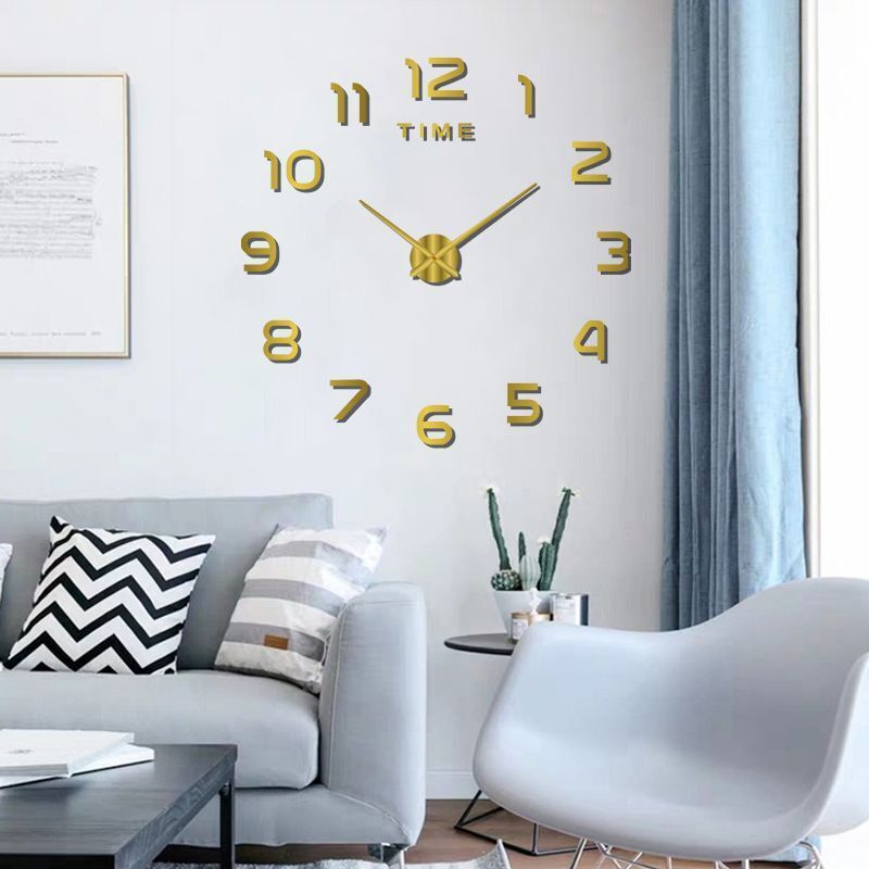 DIY Wall Clocks Creative Acrylic Punch-Free Luminous Living Room Home Decor 16in