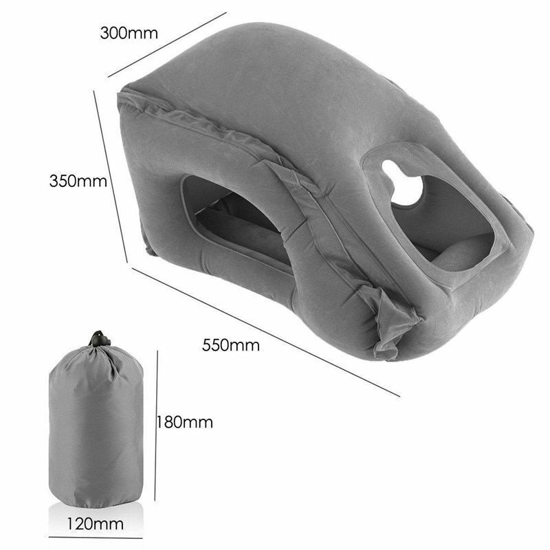 Travel Sleeping Bag Inflatable Portable Cushion Neck Pillow Outdoor Flight Train