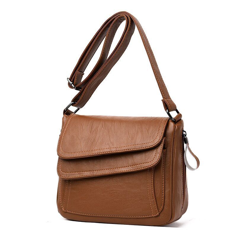 Genuine Leather Luxury Handbag Bag Summer White Purse Shoulder Messenger Bag 1PC