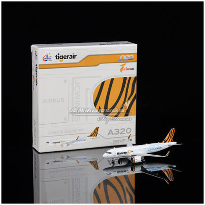 1:400 JC Wings Tigerair AIRBUS A320neo Passenger Airplane Diecast Aircraft Model