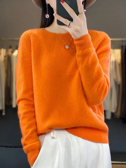 Autumn Winter Women Sweater O-Neck Pullovers Cashmere Knitwear Popular Clothes