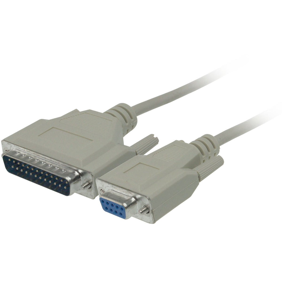 6 Foot DB9 Female to DB25 Male Modem Cable, Beige