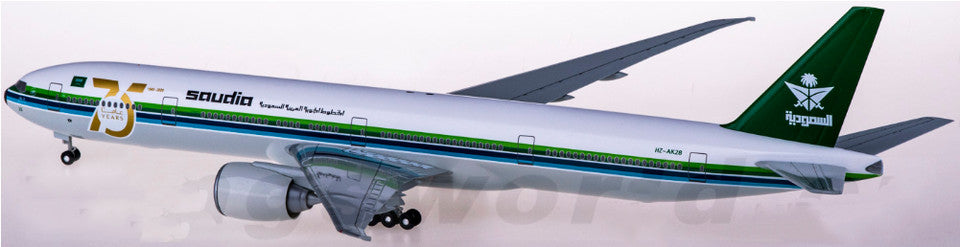 1:200 37CM Hogan Saudia BOEING 777-300ER Passenger Airplane ABS Plastic Model