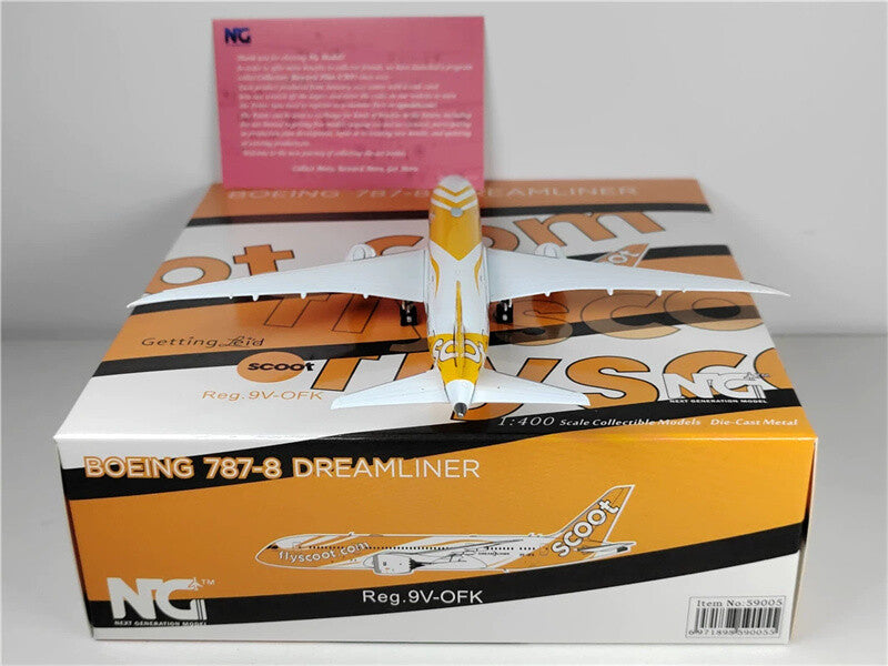 NG Models Scoot for BOEING B787-8 9V-OFK flyscoot DREAMLINER 1/400 Plane Model