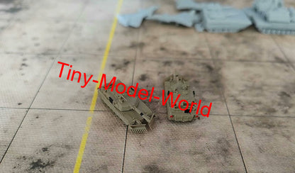 3D printed finished model 1/350 American M1A2 Tank engineering vehicle