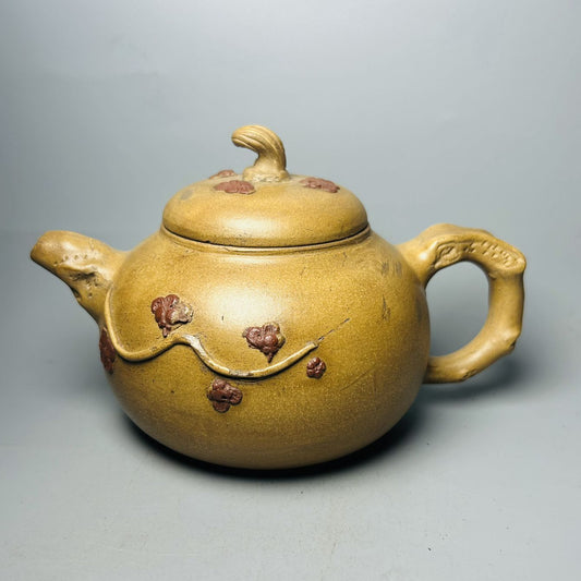 Vintage China Yixing Purple Clay Teapot Zisha Ceremony Nice Plum Blossom Teaware