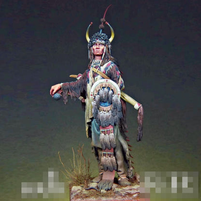 1/24 resin figure model Ancient Black Foot Blood Warrior Unassembled Unpainted