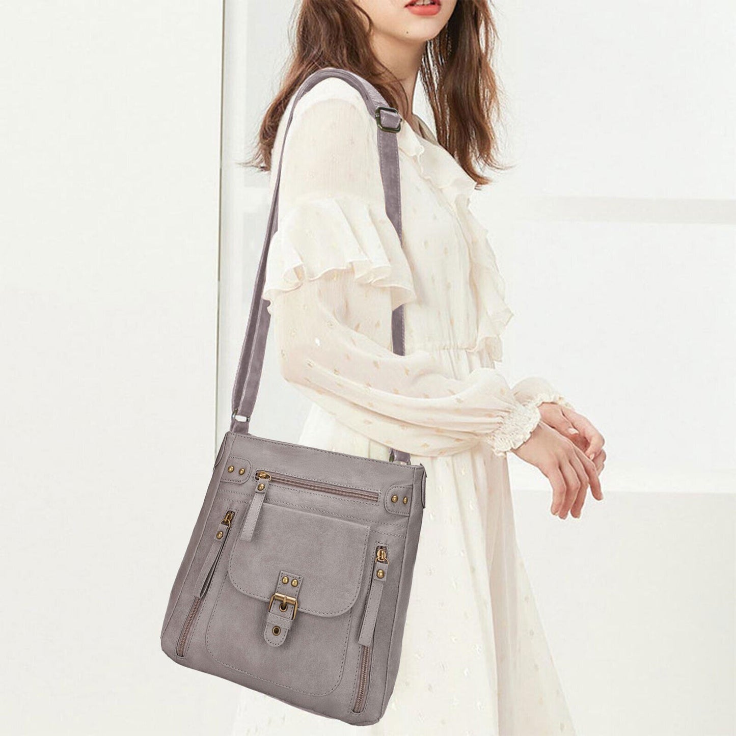 Fashion One Shoulder Bag Retro Small Square Bag Shoulder Tote Bag for Women