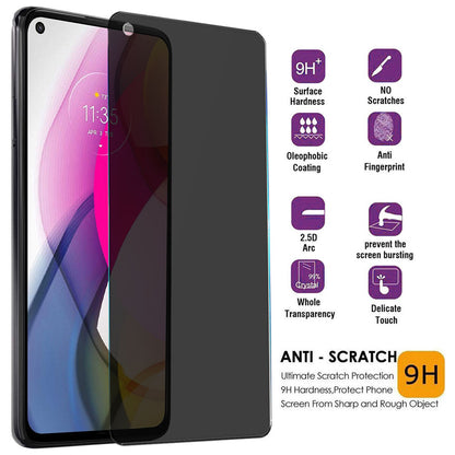 For Motorola Moto G Stylus 2021 Privacy Tempered Glass Anti-Spy Screen Protector