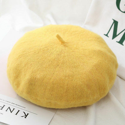French Beret Caps Winter Warm Street Style Cap Wool Warm Beanie Hat Caps Hiking