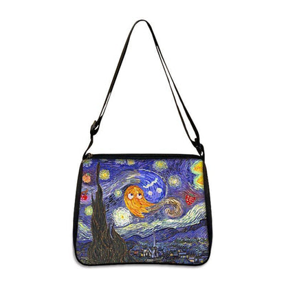 Famous Paintings Handbag Women Shoulder Bags Shopping Bag Canvas Pouch Zipper
