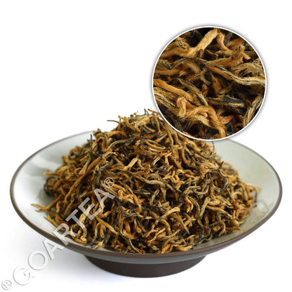 GOARTEA Supreme Wuyi Jinjunmei Eyebrow Black Tea Black Tea Loose Golden Buds-