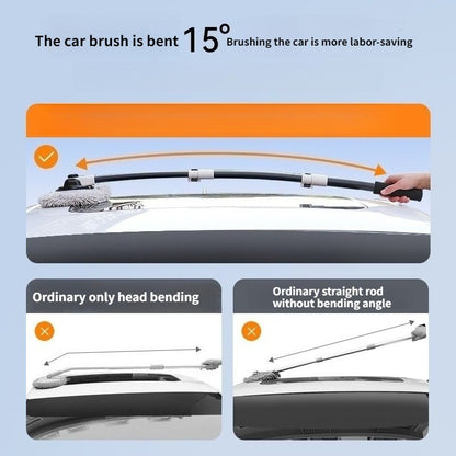 Car wash mop retractable bending rod car anti-injury car cleaning tool -05