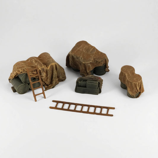 Homemade 1/72 Tank Diorama Accessory 6-pieces Miniature Painted Model Toys