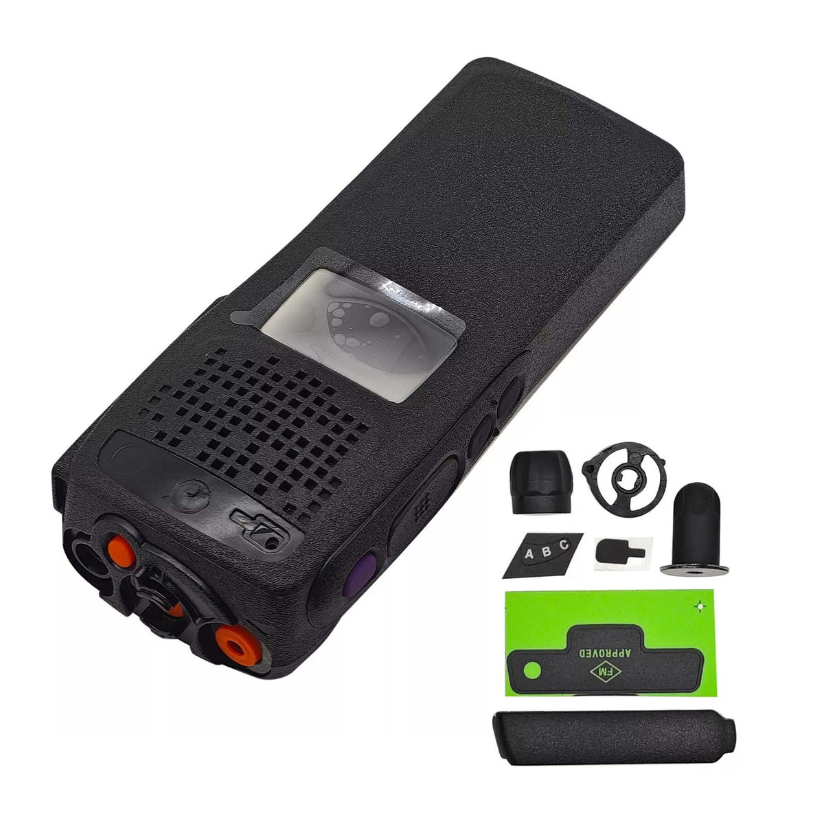 Black Replacement Repair Front Case Housing For Model 1.5 Portable Radio