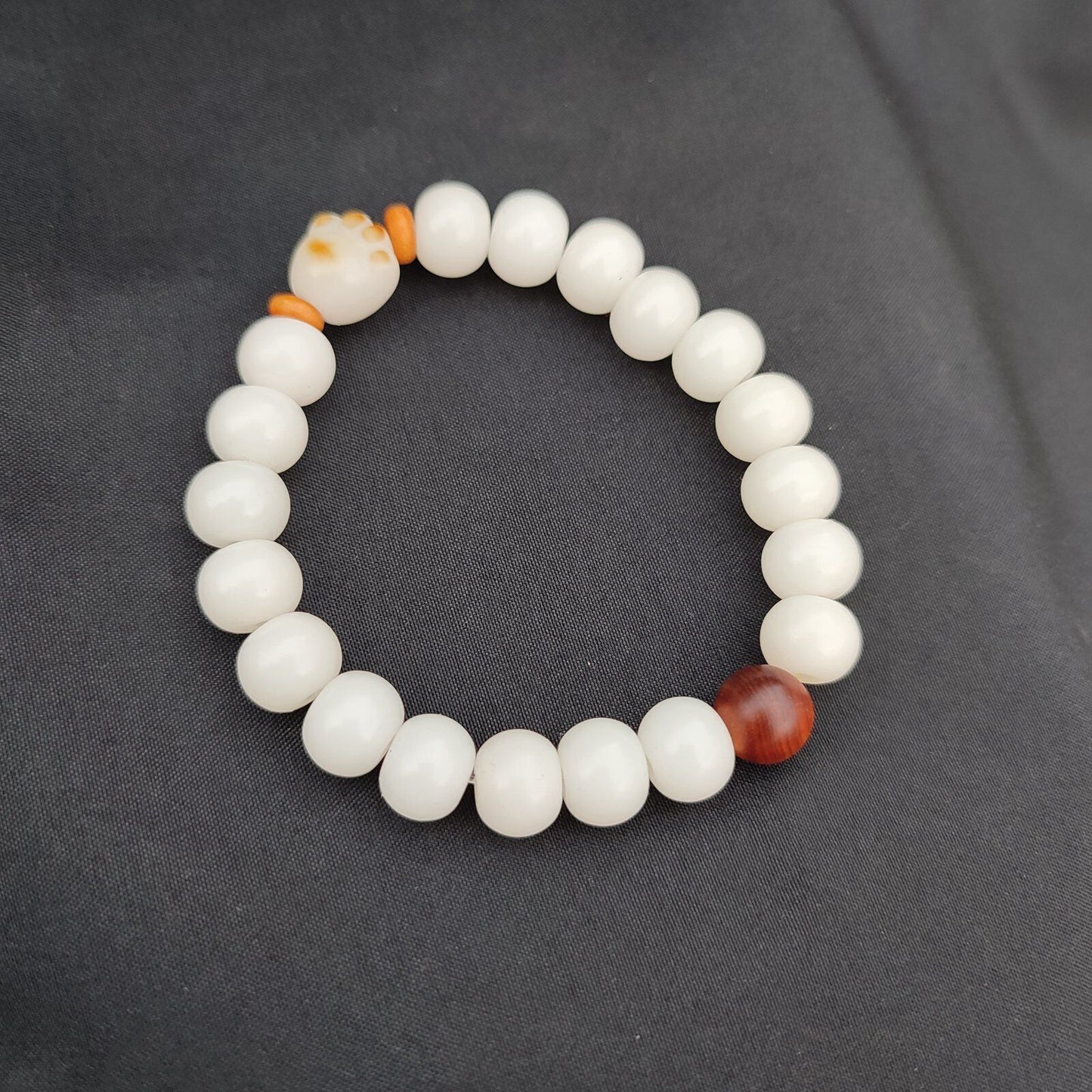 Tiny Cute Cat Love Buddha Pray Rosary Pipal Tree Bodhi Bead Bracelets Woman