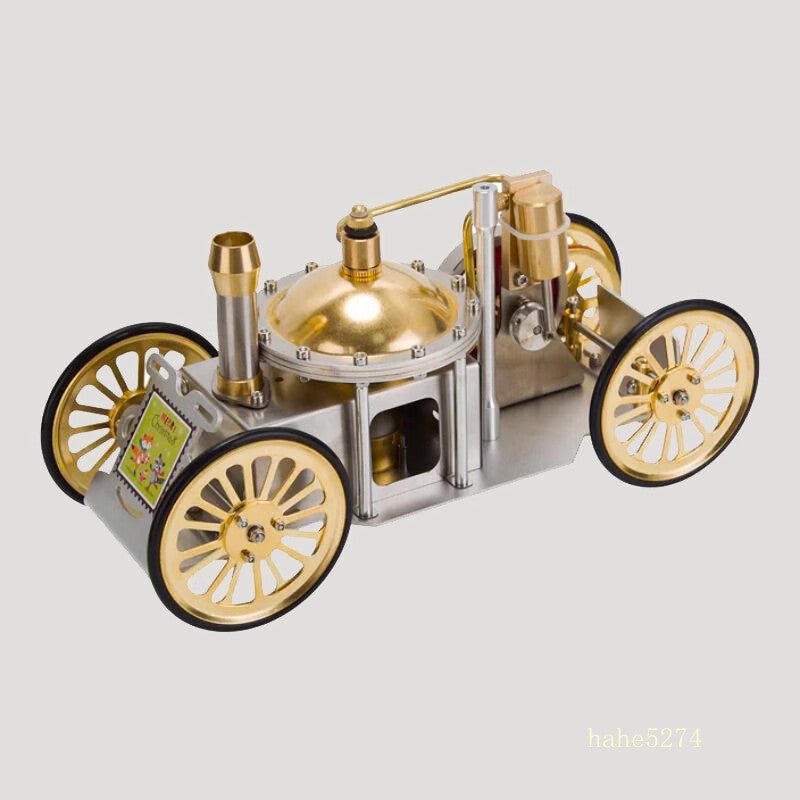 Vintage Live Steam-Powered Engine Vehicle Model Car Toys Desktop Collection Gift