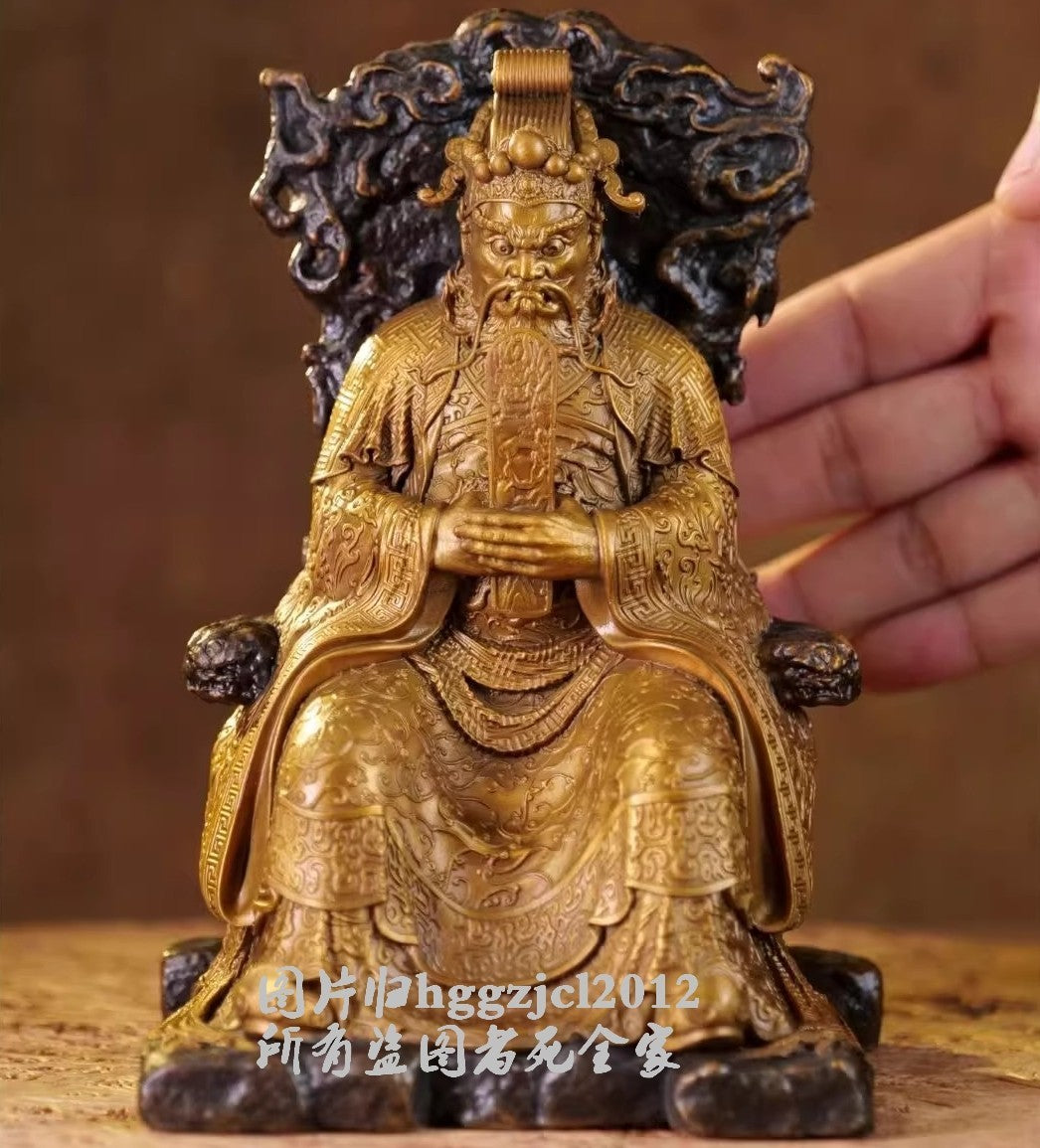 Brass Wu Ye Statue Fifth Master Dragon King Son Wealth God Buddhism Career Decor