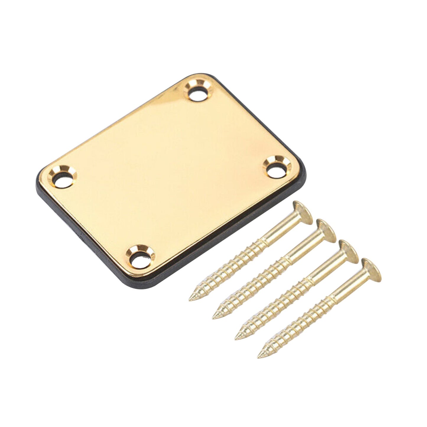 Gold Neck Plate w/ 4 Screws For Strat Tele LP SG Jazz Bass Electric Guitars yy