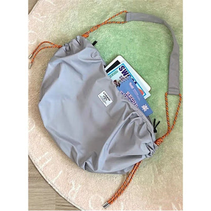 Nylon Big Tote Bag Lightweight Large Handbag Shopping Crossbody Purse 50*12*26CM